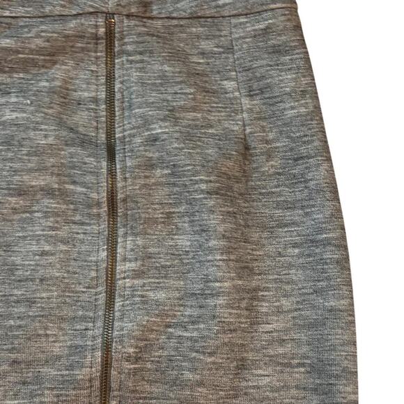 Halogen Heather Grey Midi Pencil Skirt Back Zipper Details Stretchy - Picture 4 of 7